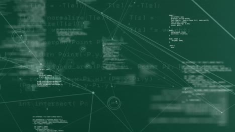 Animation-of-network-of-connections-and-data-processing-over-grid