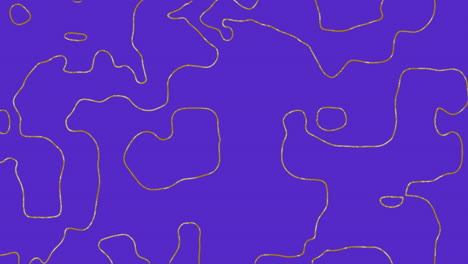 animación digital del patrón de topografía que se mueve contra un fondo azul