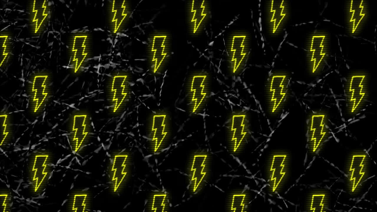 검은 바탕에 번개의 애니메이션