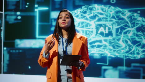 tech startup leader using convention as platform to offer latest ai services