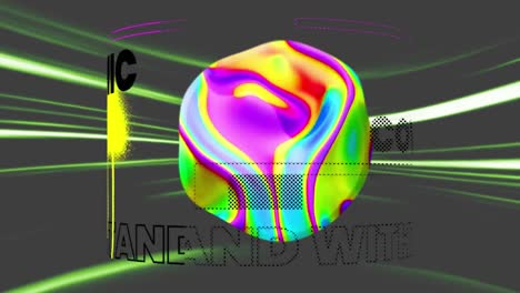 Animación-De-Una-Forma-Colorida-Con-Un-Cilindro-Con-Mensaje-De-Coronavirus-Girando-Sobre-Fondo-Gris