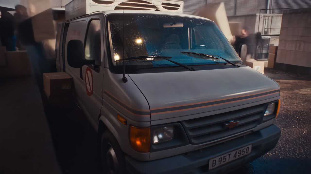 Delivery Van Activity at a Loading Dock