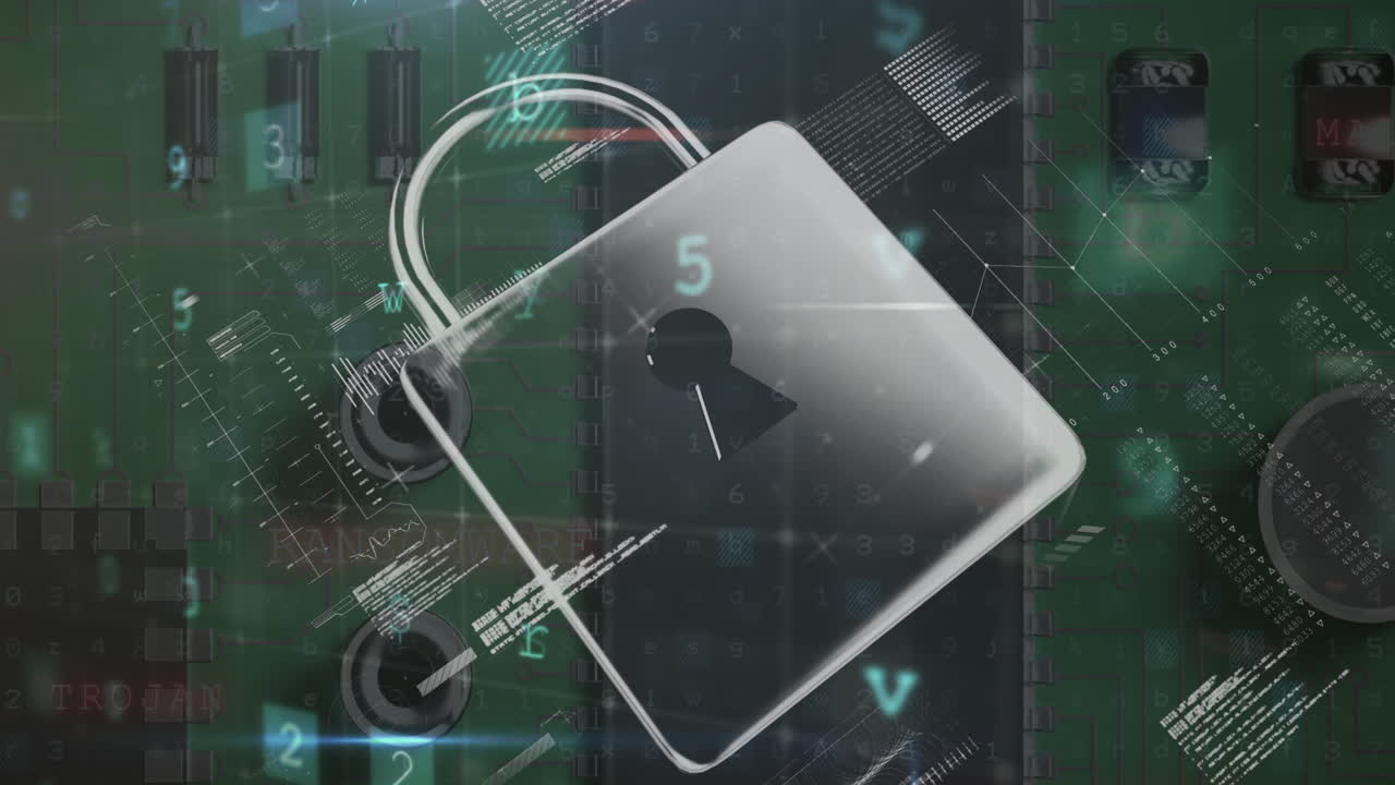 animación de múltiples palabras y números a través de un candado y un microprocesador