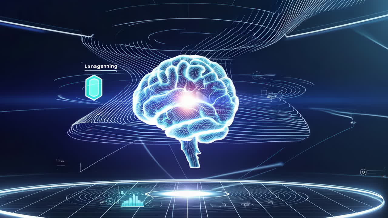 Holographic Brain Displaying Neural Activity