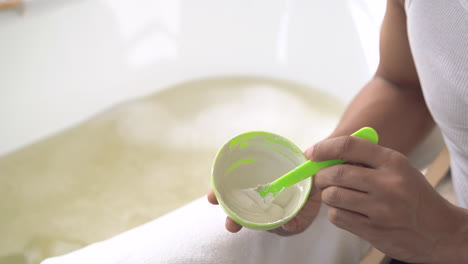 male preparing facial mask 1