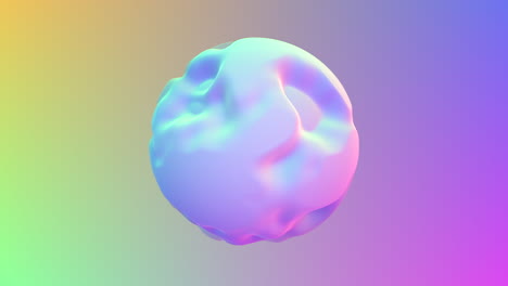 esfera de gradiente de arco iris impresionante renderización en 3d