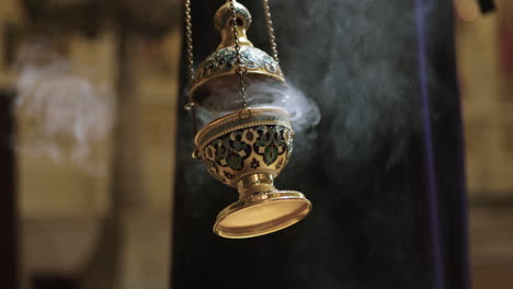 censer with burnt incense