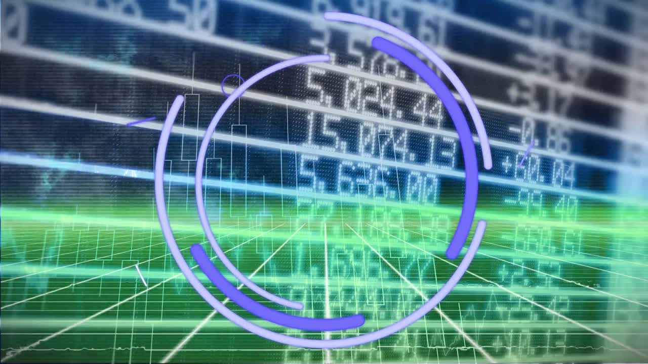 animación del procesamiento de datos sobre el icono del ojo