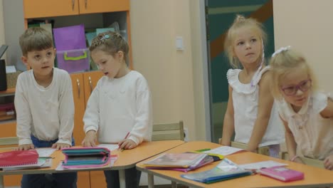 preschool preparation lesson at learning center