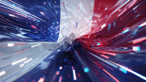 abstract dynamic french flag design