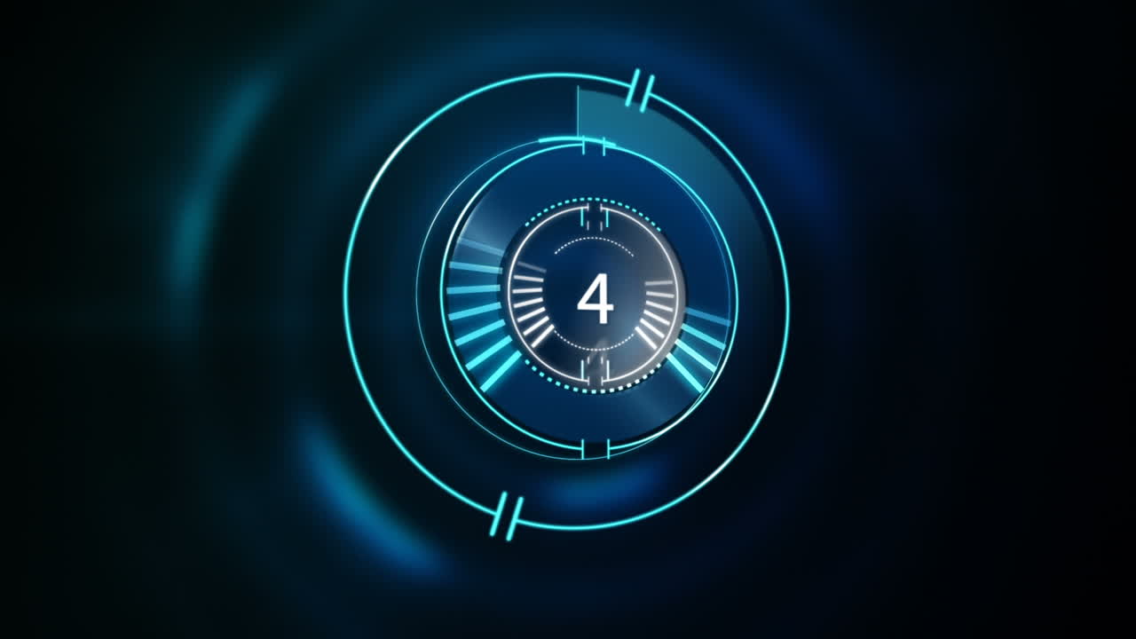 cuenta regresiva de 10 a 0 contra un fondo azul