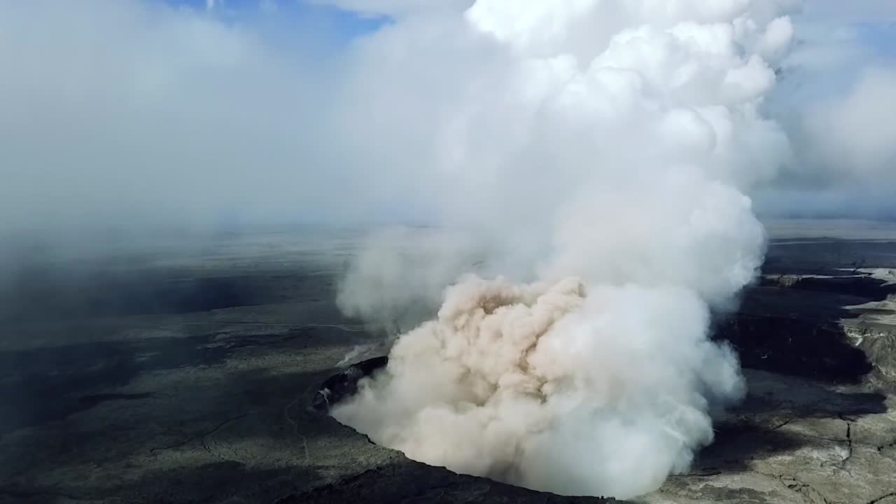 활화산 k_lauea 화산 하와이 2018 위의 안테나
