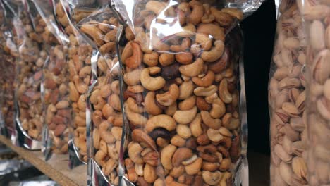 assorted nuts in plastic bags