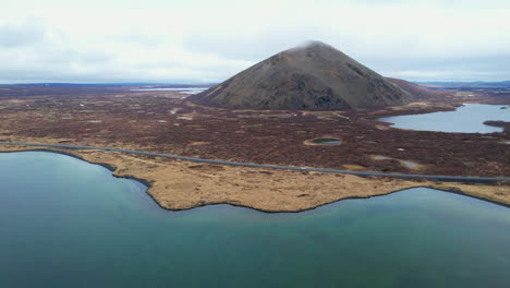 lake-Myvatn,Vindbelgjarfjall:-aerial-view-to-the-beautiful-icelandic-lake-on-a-sunny-day