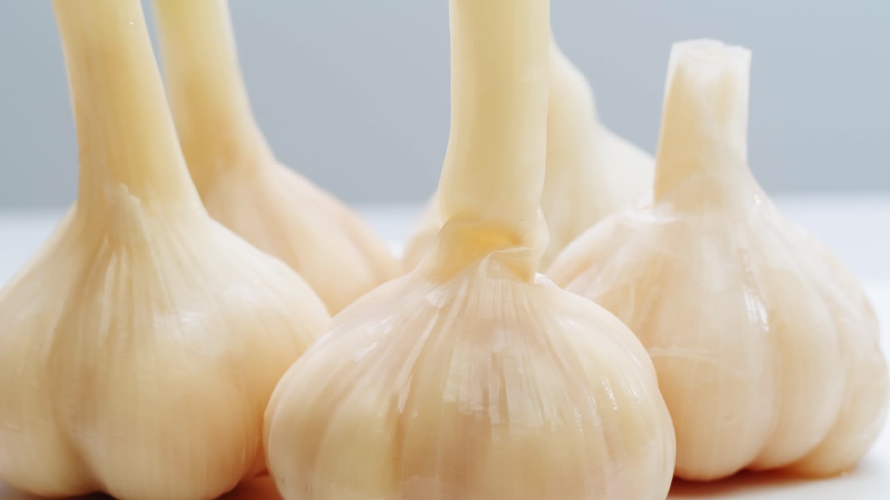 전체 발효 된 마늘, 발효 된 매운 채소, 고품질 4k 영상