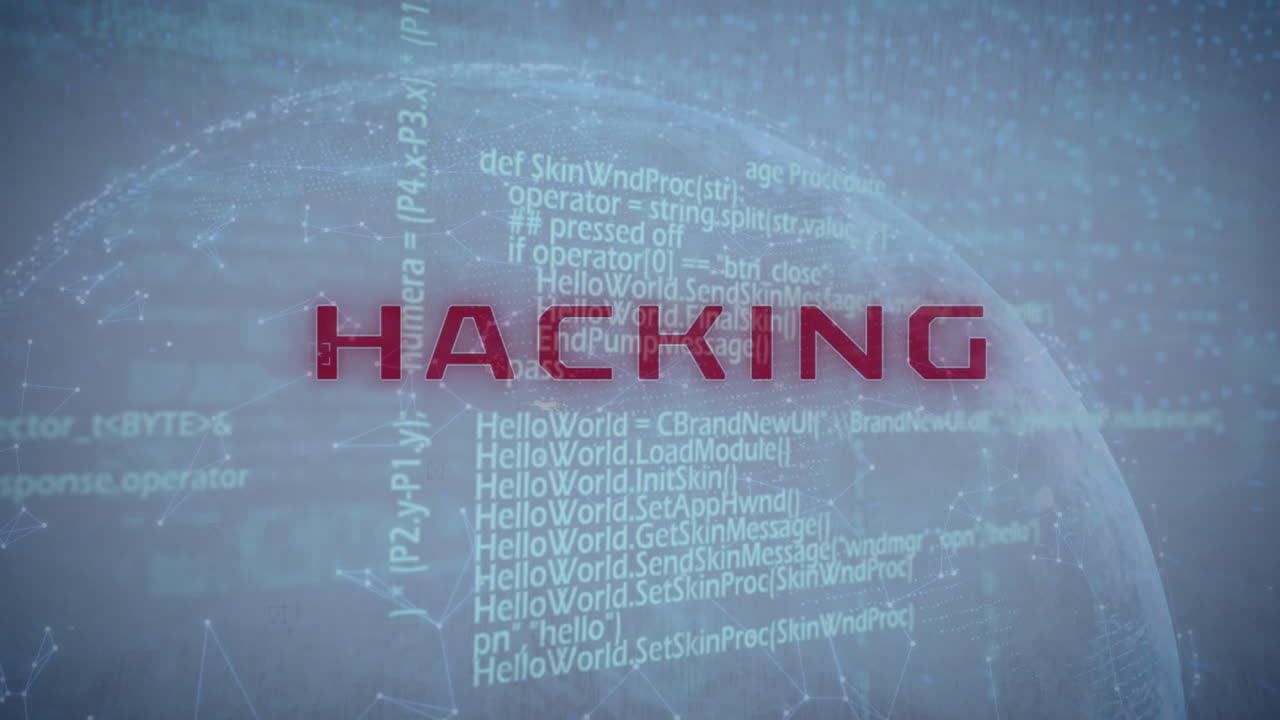 Animation of data processing over clouds