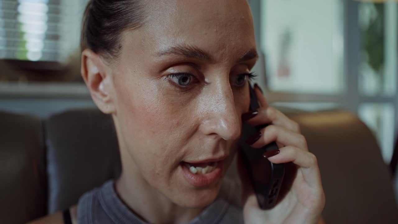 Woman on a phone call