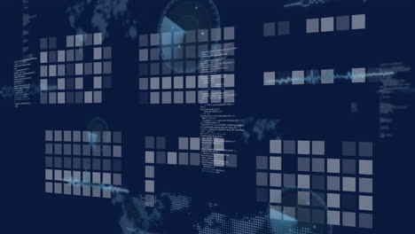 animazione dell'elaborazione dei dati su griglia digitale