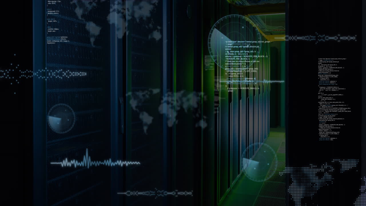 Animation of financial data processing over computer servers