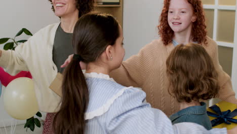 young girl setting the table