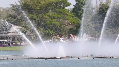 park fountain and boat ride