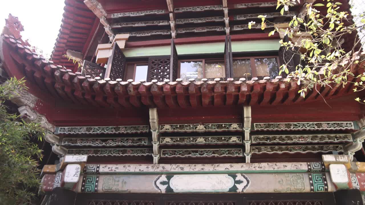 Close-up of ancient pagoda architecture in Chengdu, China