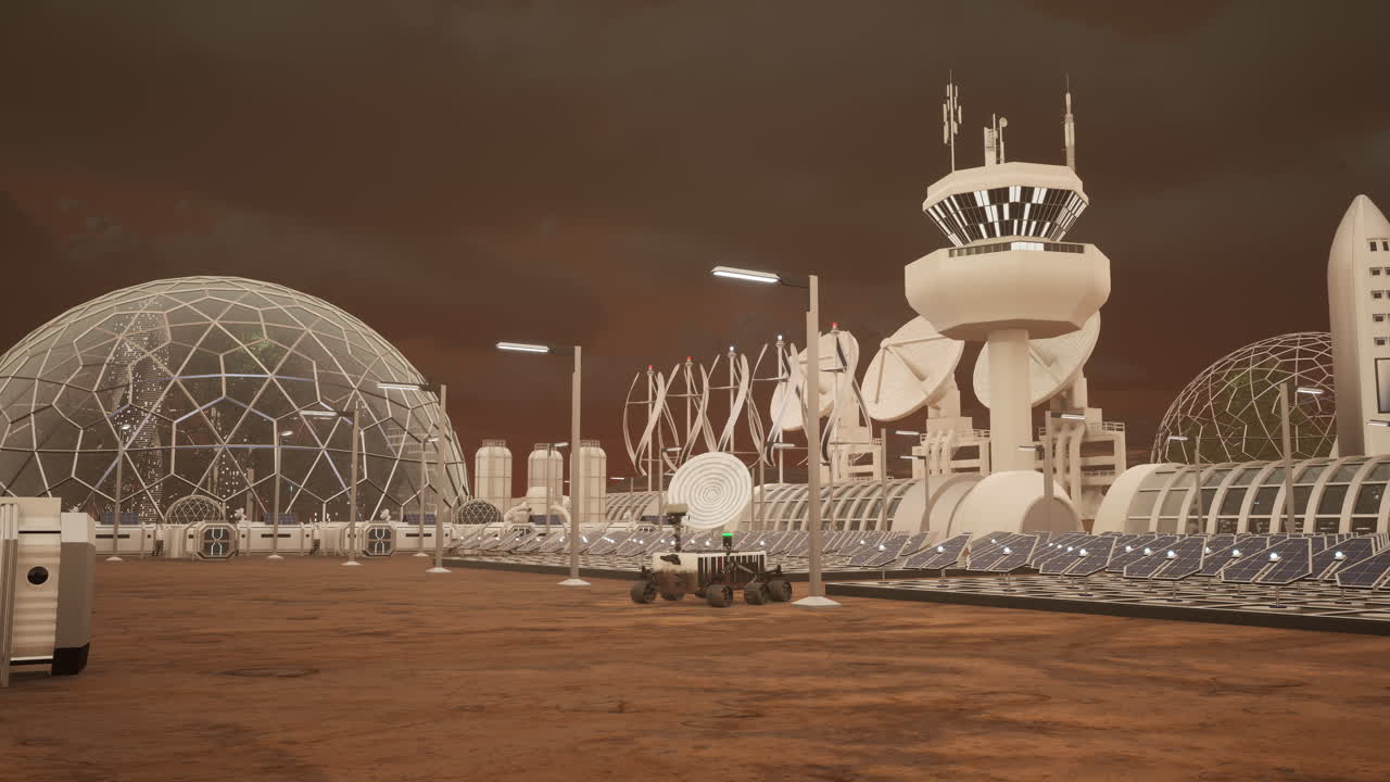 Extraterrestrial mining outpost used for extracting valuable materials