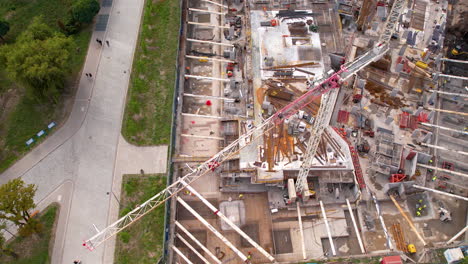 Tower-Crane-At-Construction-Site-In-City-Centre-Of-Gdansk-In-Poland