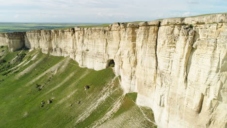 white cliffs and valley landscape