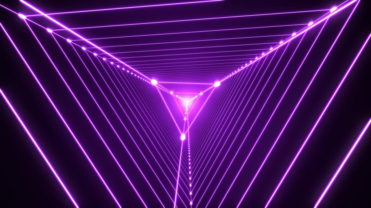 tunnel al neon astratto