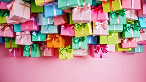 colorful stack of gift boxes