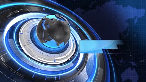 fondo de introducción de noticias del mapa del mundo digital 3d