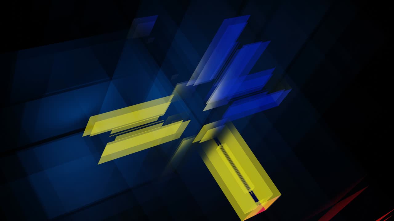 Figura astratta iridescente trasparente al neon