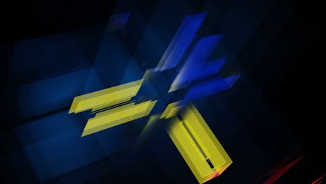 una figura de neón transparente abstractamente iridescente.