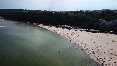 flying over the beach to the panoramic view