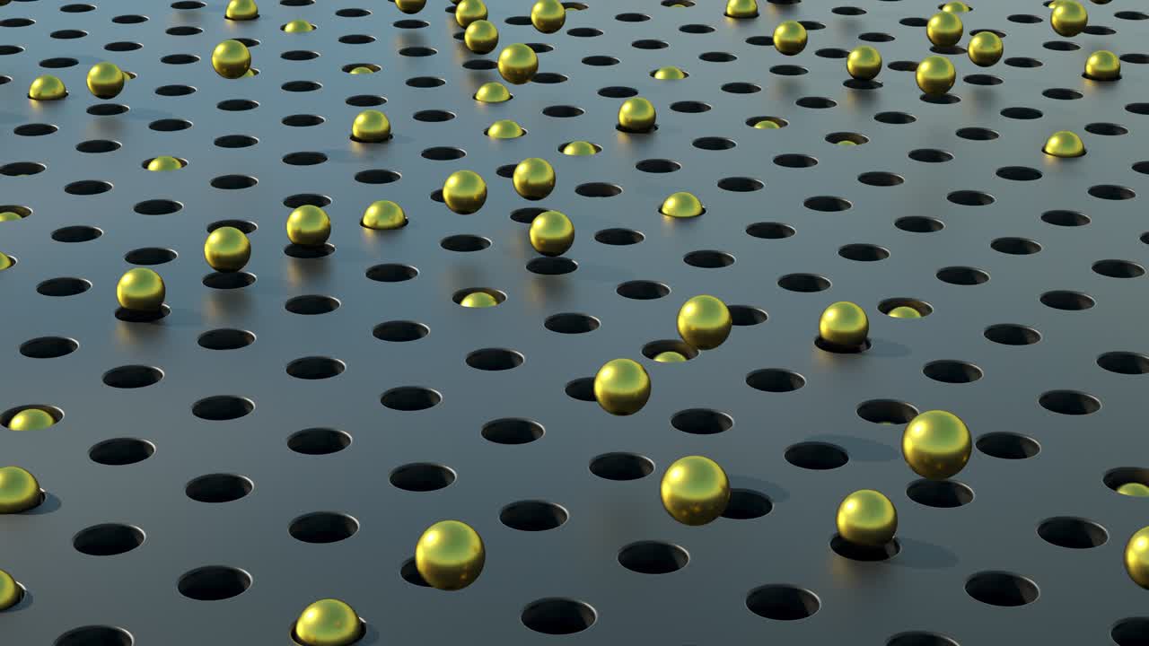 미니멀리즘 루프 골든 스페어 지하학적 추상적인 배경 3d 렌더링 애니메이션