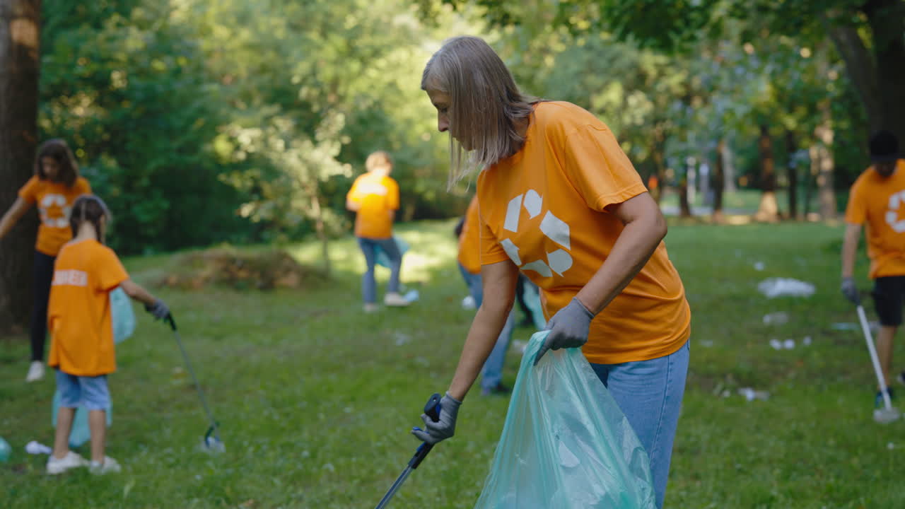 Volunteers Cleaning Up a Park