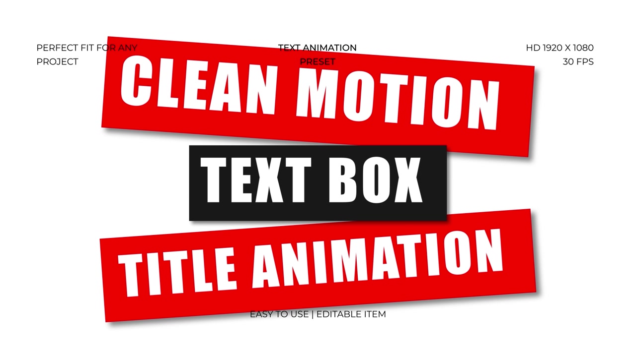 Kinetic Typography Text Animation Template for Video Projects