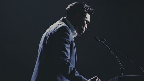 man giving a speech