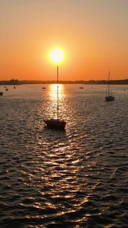 stunning sunset colours in clontarf co.dublin - ireland 4k vertical cinematic drone footage 02