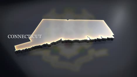 3d geanimeerde kaart van connecticut