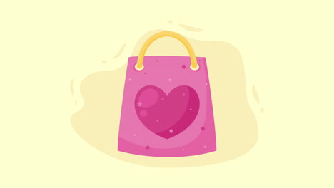 pink heart gift bag