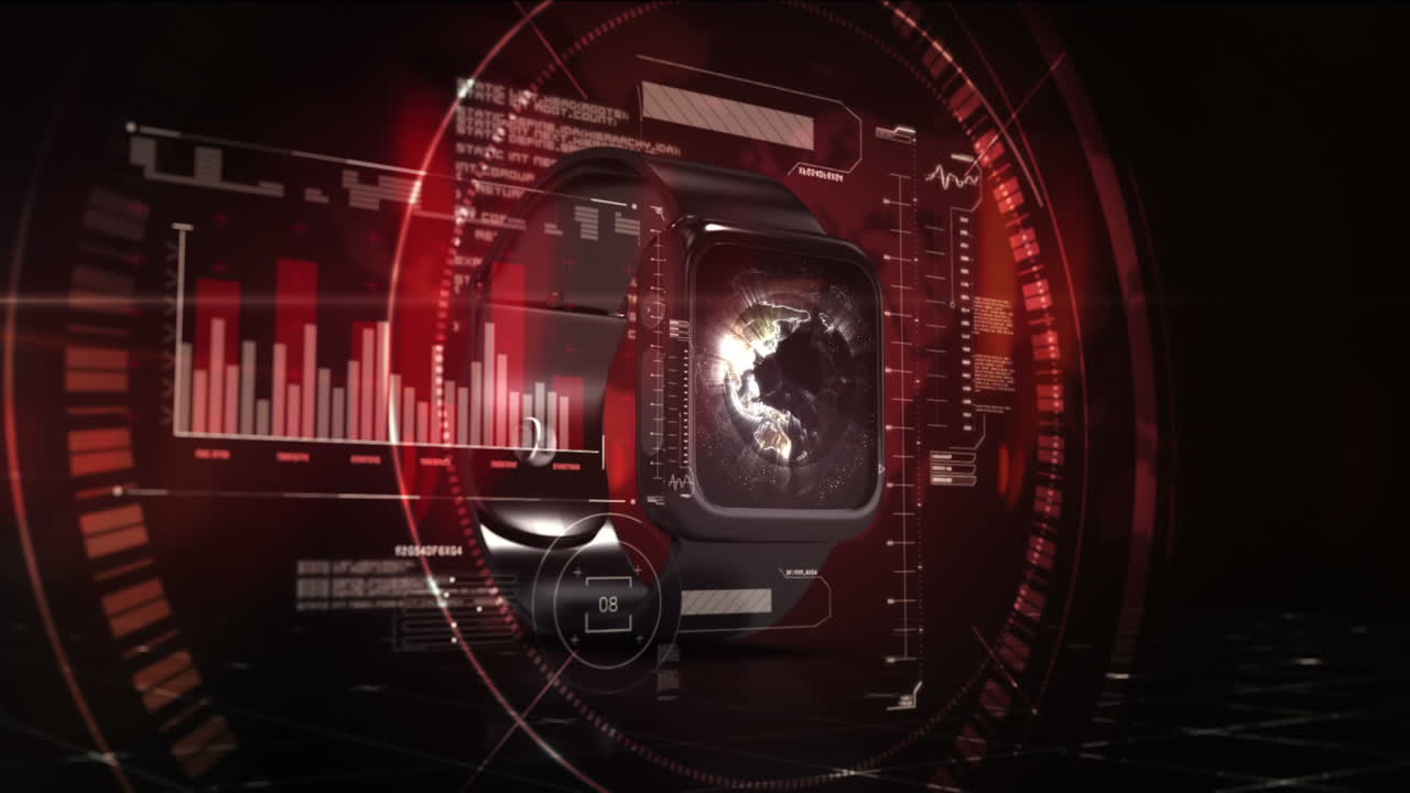 concepto de reloj inteligente con iconos