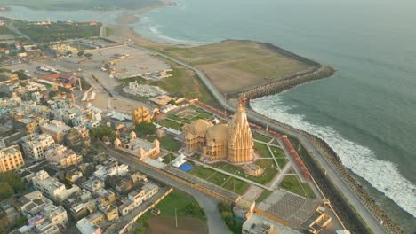12 jyotirlingas in india, temples of lord shiva, indian temple architecture, somnath temple aerial view