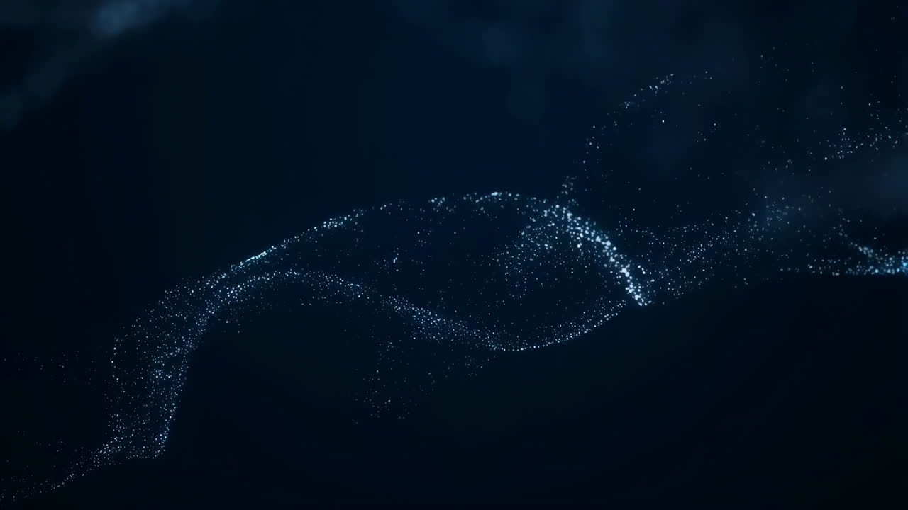 Abstract Dynamic Blue Particle Flow