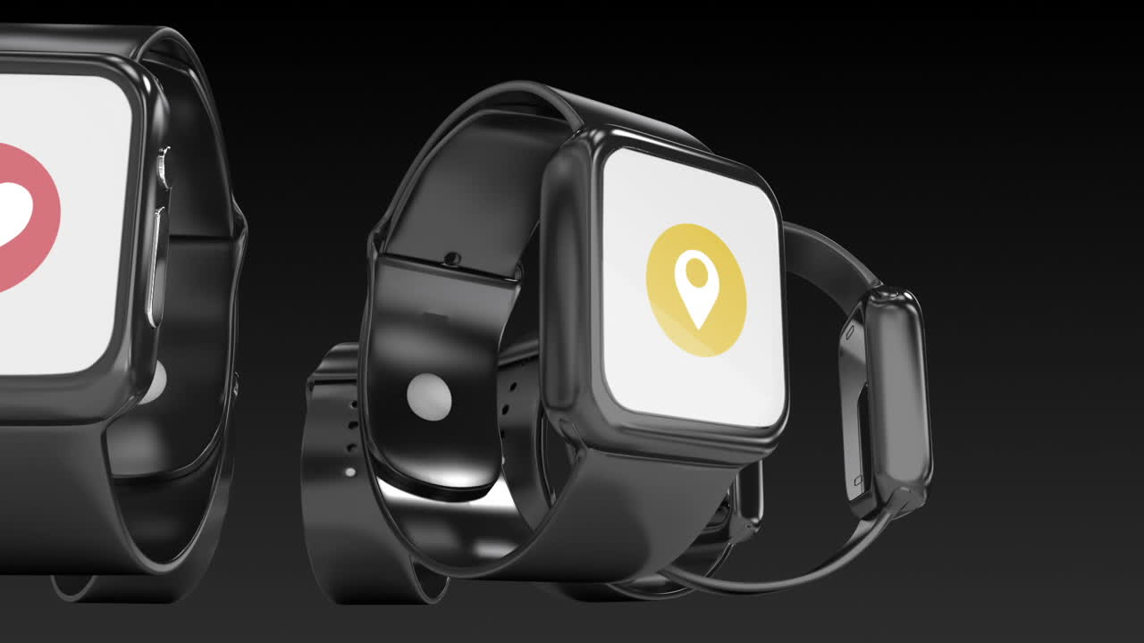 reloj inteligente futurista con un ícono diferente