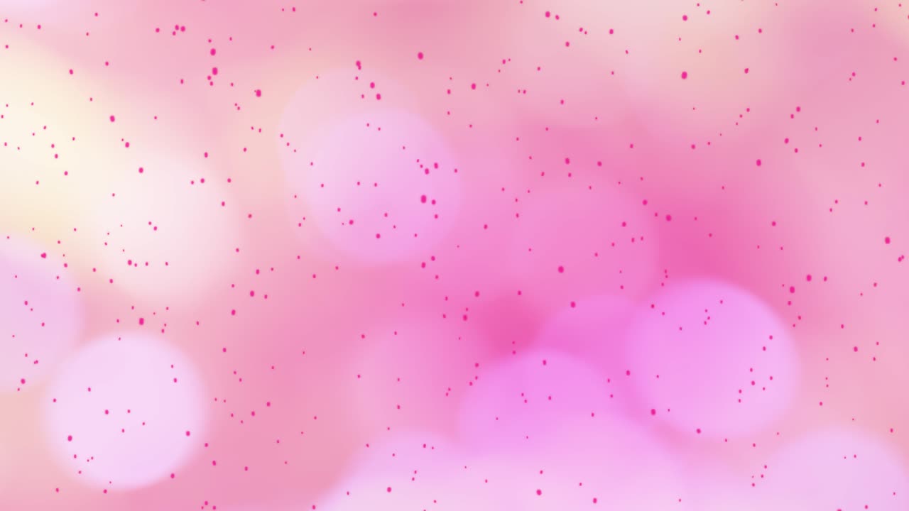 feliz día de san valentín nieve banner de las redes sociales. amor animado gráfico de movimiento de luz bokeh borroso brillar a con pop rosas colores en el fondo. pantalla en un post sencillo de moda. metraje video 4k.