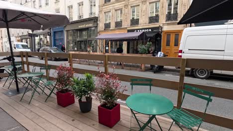 street view of a quaint outdoor cafe