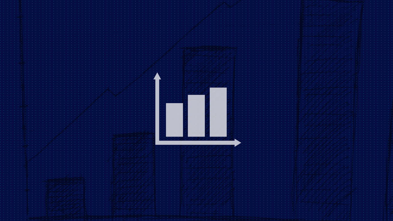 Animation of diagrams on blue background