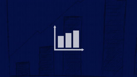 Animación-De-Diagramas-Sobre-Fondo-Azul